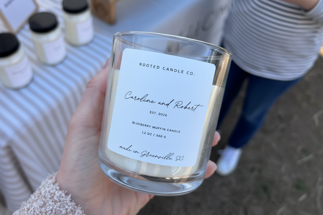 Personalized Candles with Custom Labels