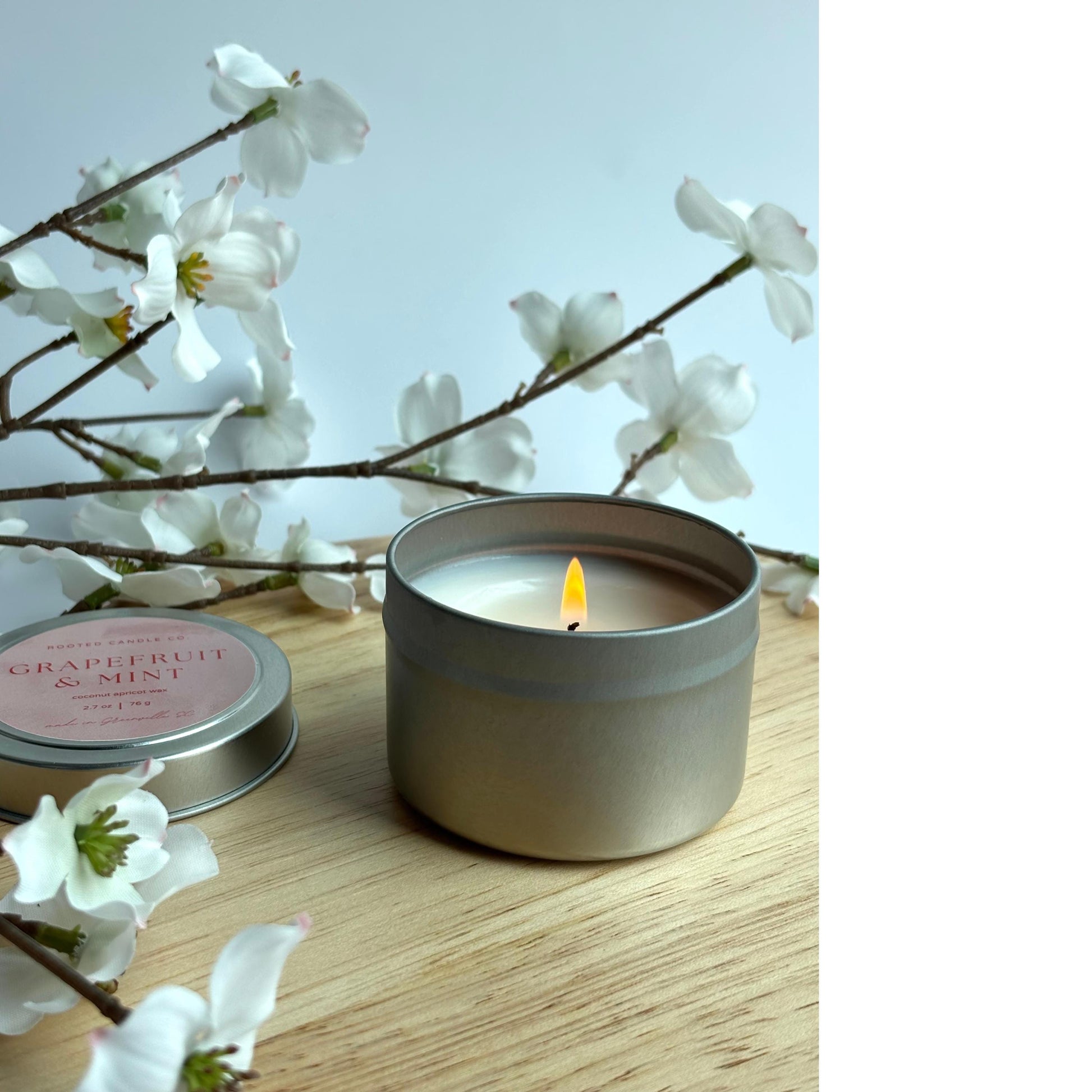 clean burning christian candle by rooted candle co